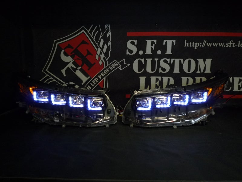 ヘッドライト加工・ヘッドライトカスタム・テール加工・シーケンシャルウインカー・流れるウインカー・イカリング・アクリル加工・LED加工の事なら、大阪市都島区のS.F.T エスエフティーにおまかせ下さい。